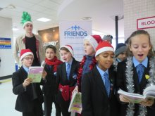 Year 6 Carol Singing at Charing Cross Hospital